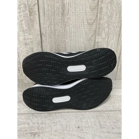 Adidas RUNFALCON 5 CLOUDFOAM Running Sneakers Shoes Black White Mens Size 12 New